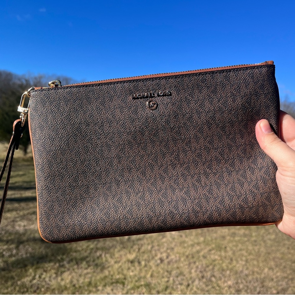 Michael Kors Brown Wristlet